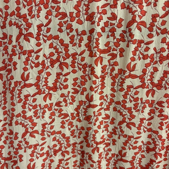Lands' End Red Orange and White Crepe Wrap Midi Dress 1X NWOT - Picture 15 of 15